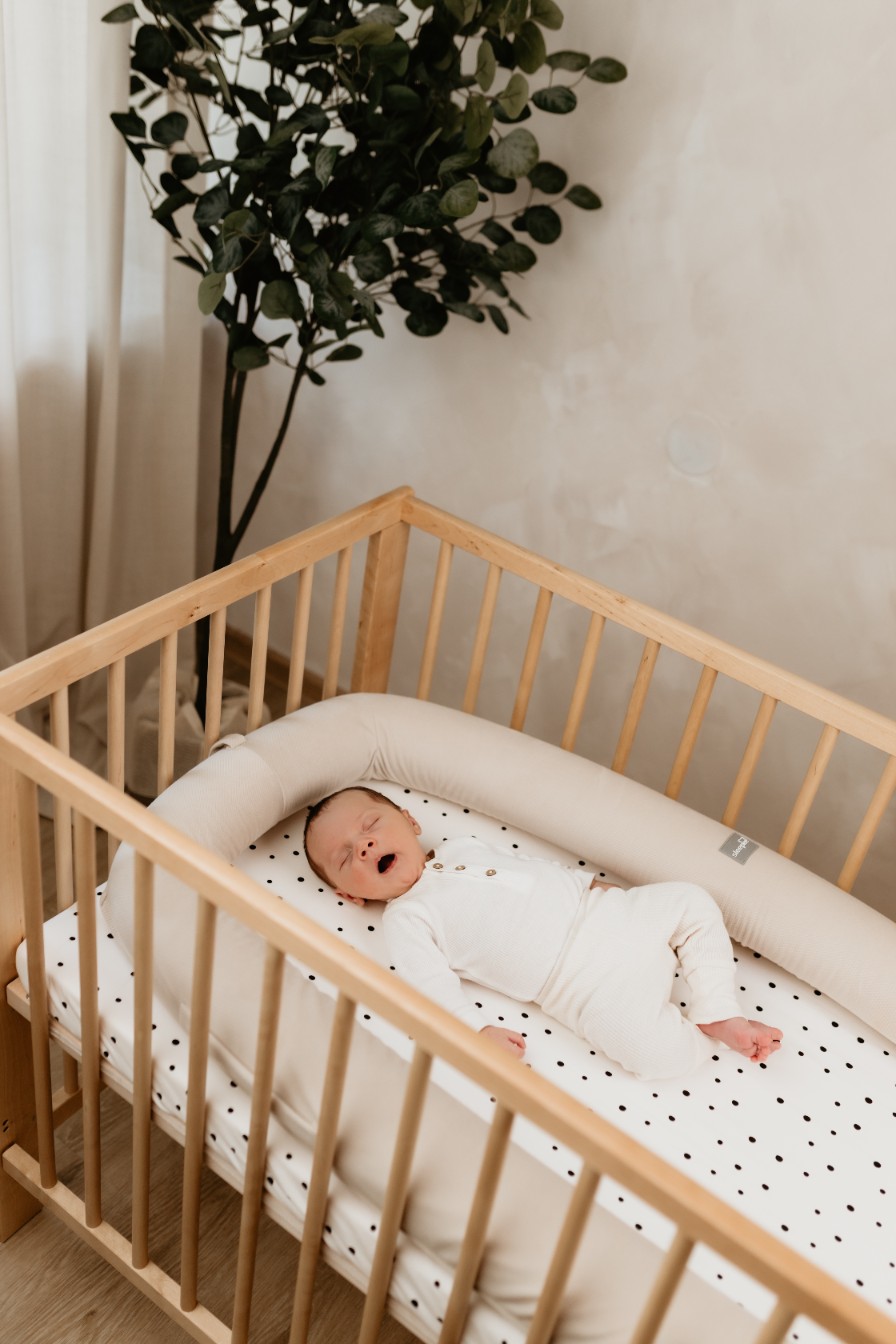 Sleepee Gniazdko Niemowlęce Modularne 2w1 Odpinane Boki Beżowe