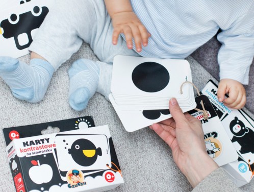 Karty Kontrastowe Czuczu 0+ miesięcy - Rozwój Wzroku