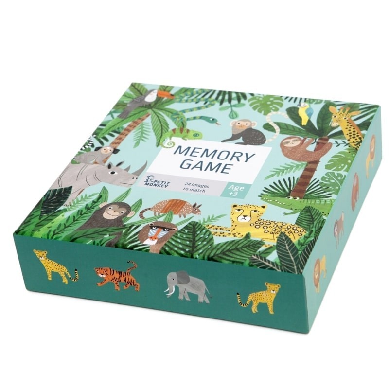 Petit Monkey Gra Memo Zwierzęta z Dżungli 48 kart 3+