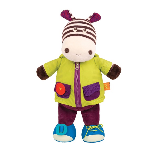 B.toys Chichotek Zebb Zebra do nauki ubierania 2+