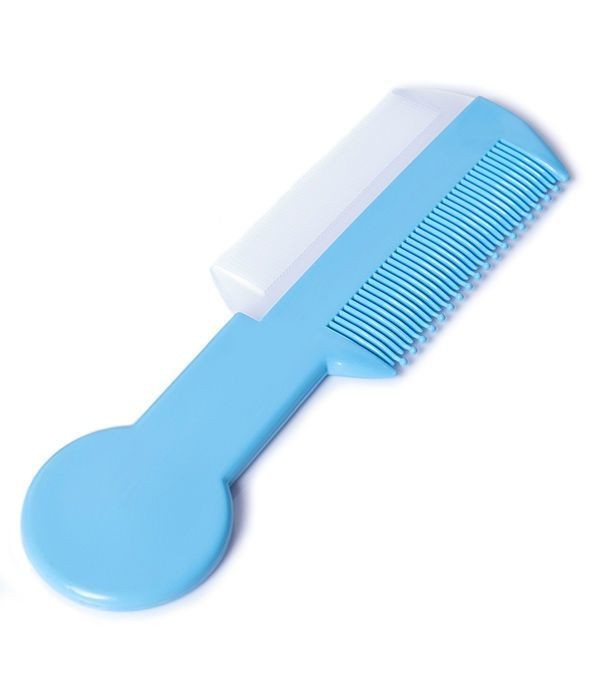 Poupy, Grzebień do Włosów z Miękkimi i Twardymi Ząbkami, Niebieski, 0m+