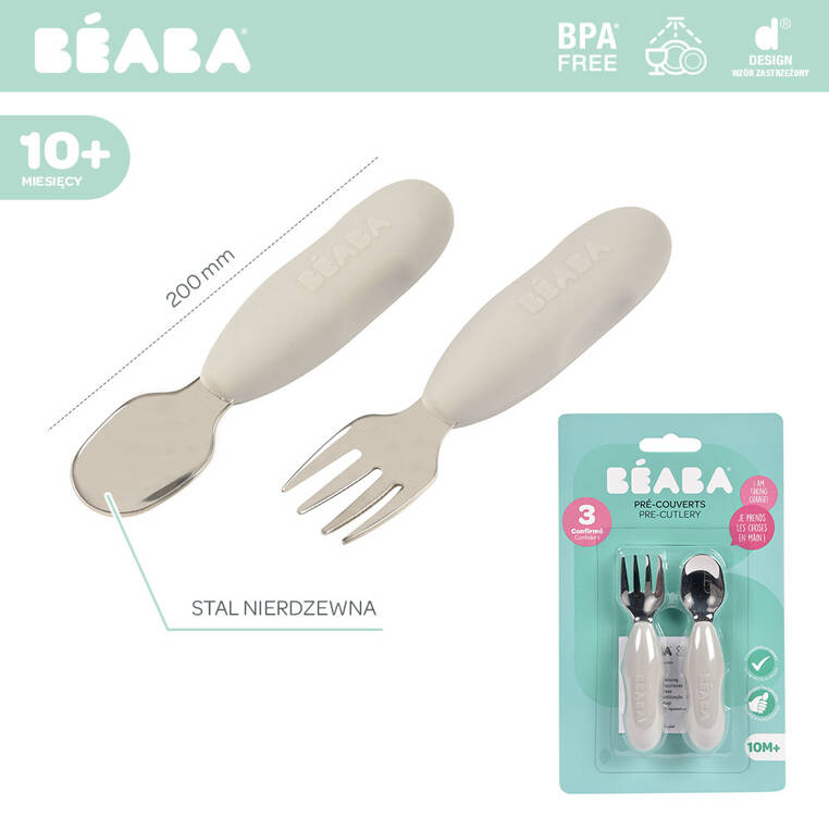 Beaba Zestaw Sztućców Stal Nierdzewna Od 6 Miesięcy
