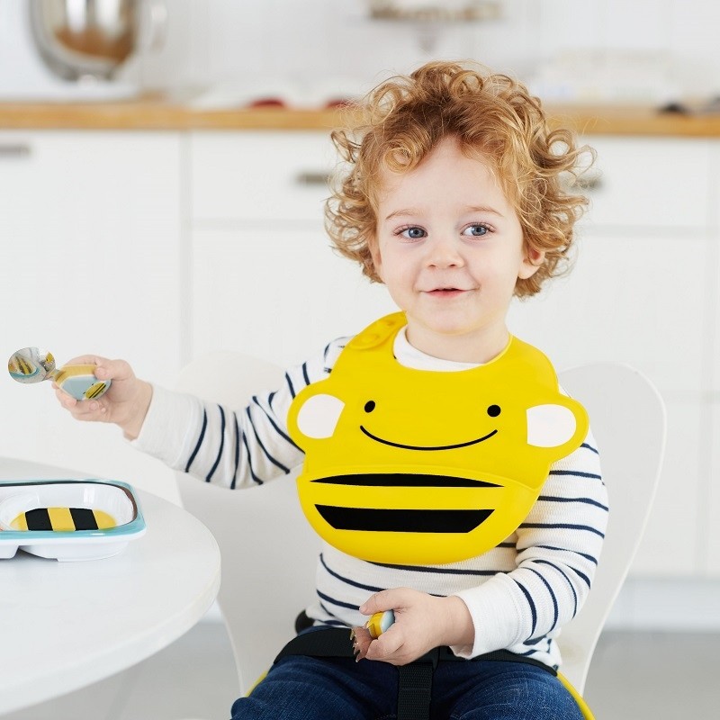 Skip Hop Śliniak silikonowy Zoo Pszczoła 6m+
