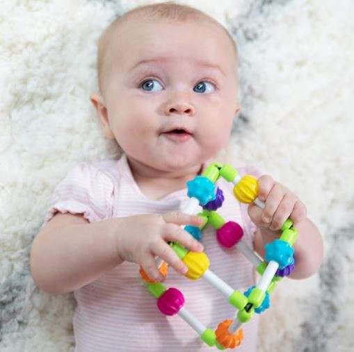 Fat Brain Toy Sześcianik Quubi Gryzak 3m+