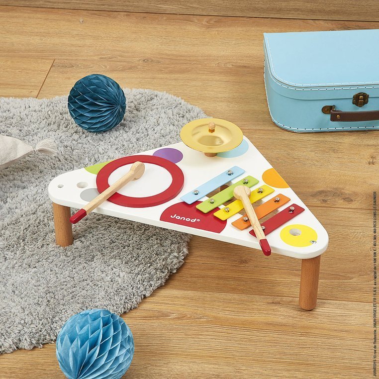 Janod Stolik Muzyczny Confetti 12m+
