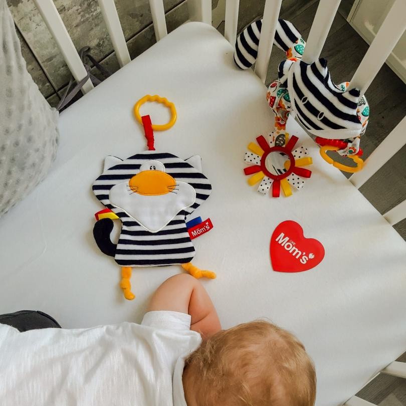 Mom's Care Spiralka wózkowa biało-czarna 0+