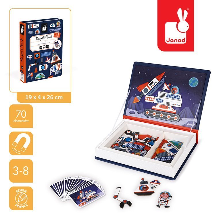 Janod Magnetibook Układanka Magnetyczna Kosmos 3+