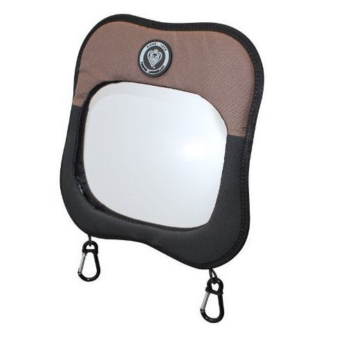 Lusterko samochodowe brązowe z uchwytami na zabawki | 0+