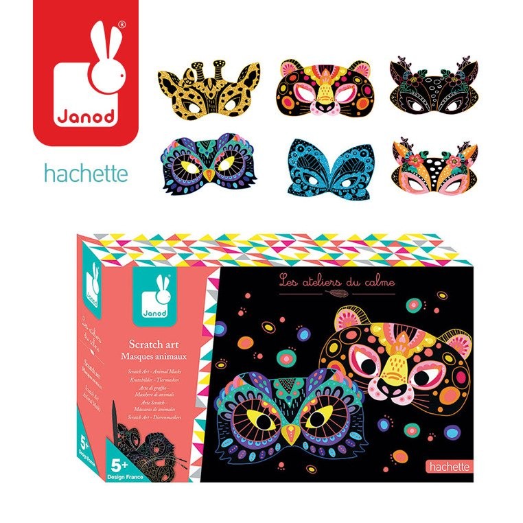 Janod Zestaw Artystyczny Maski Zwierząt 5+ lat
