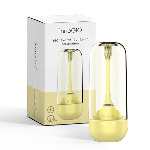 InnoGio Soniczna Szczoteczka 360° - Żółta 3+