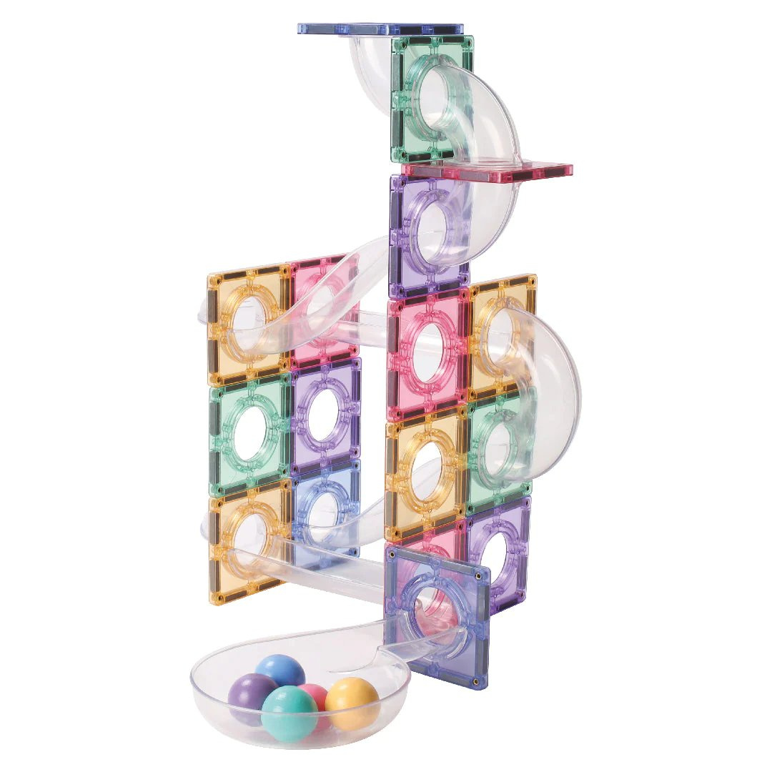 Cleverclixx Klocki Magnetyczne Ball Run Pastel 70 El. 3+