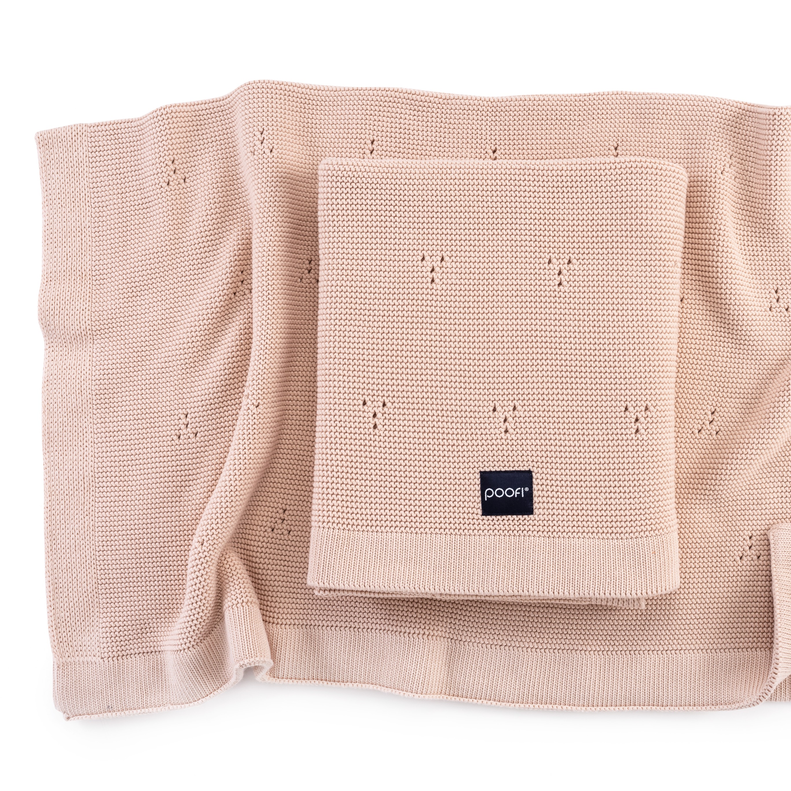 Poofi Kocyk bawełniany Paris brzoskwiniowy 80x100cm