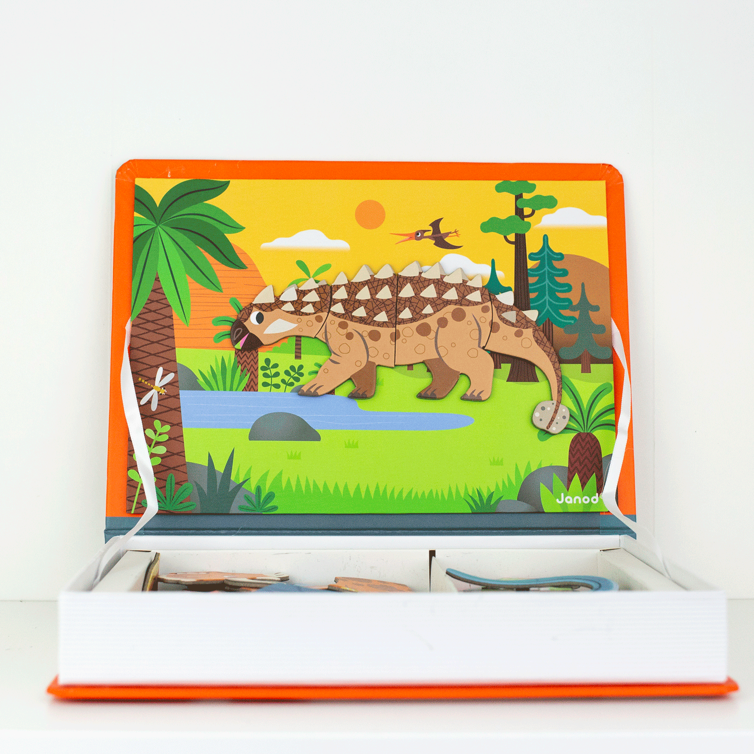 Janod Magnetibook Dinozaury Układanka Magnetyczna 3-8 lat