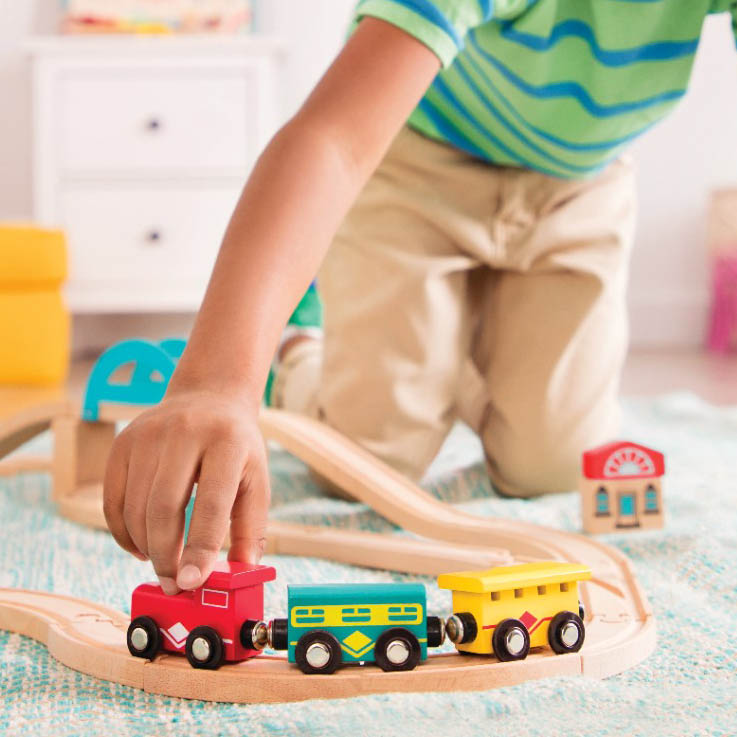 Btoys Górska Kolejka z Drewnianymi Torami 47el 3+