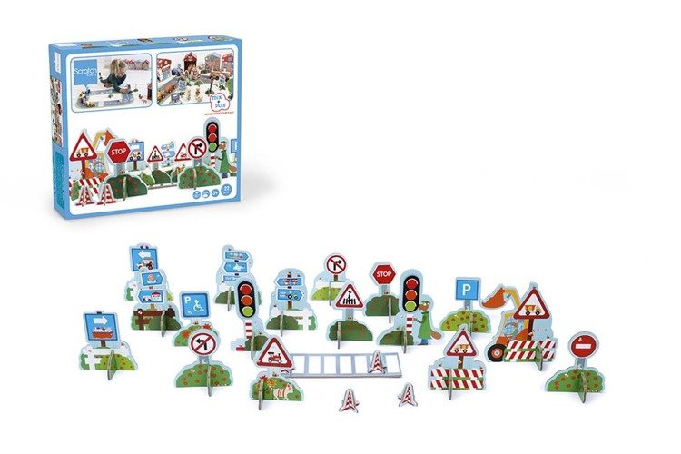 Scratch Znaki Drogowe Mix&Play 3+ | Edukacyjna Zabawka