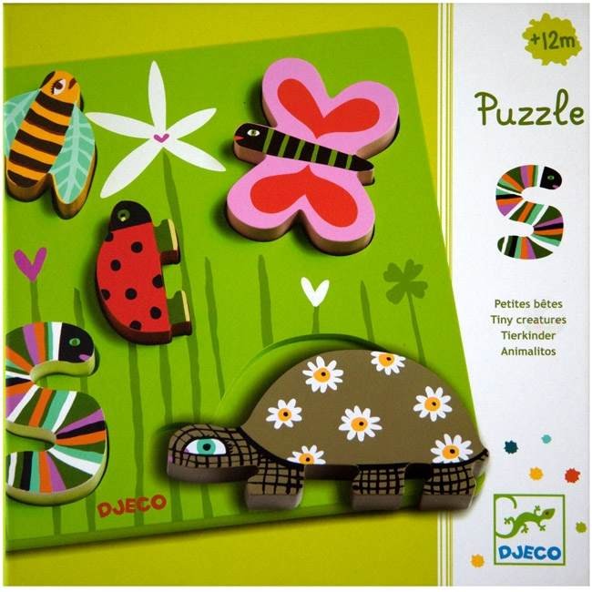 Djeco Puzzle Drewniane Łąka 12m+