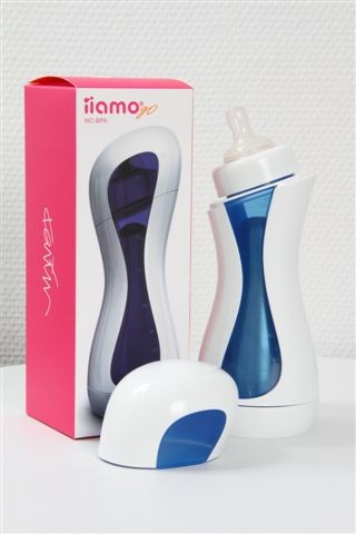 iiamo go Samopodgrzewająca Butelka Biało-Niebieska