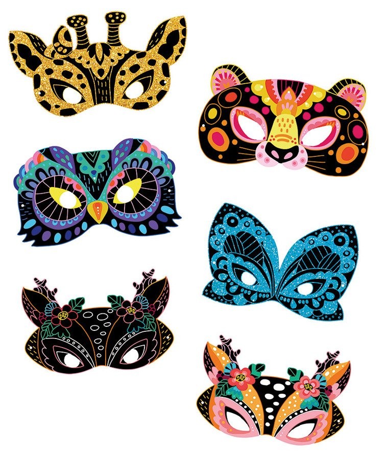 Janod Zestaw Artystyczny Maski Zwierząt 5+ lat