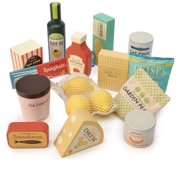 Tender Leaf Toys Drewniane artykuły spożywcze 14 elementów 3+