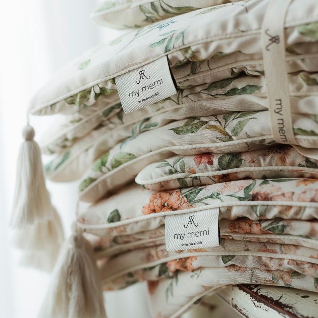 My Memi, Bambusowa poduszka 25x30 - botanic