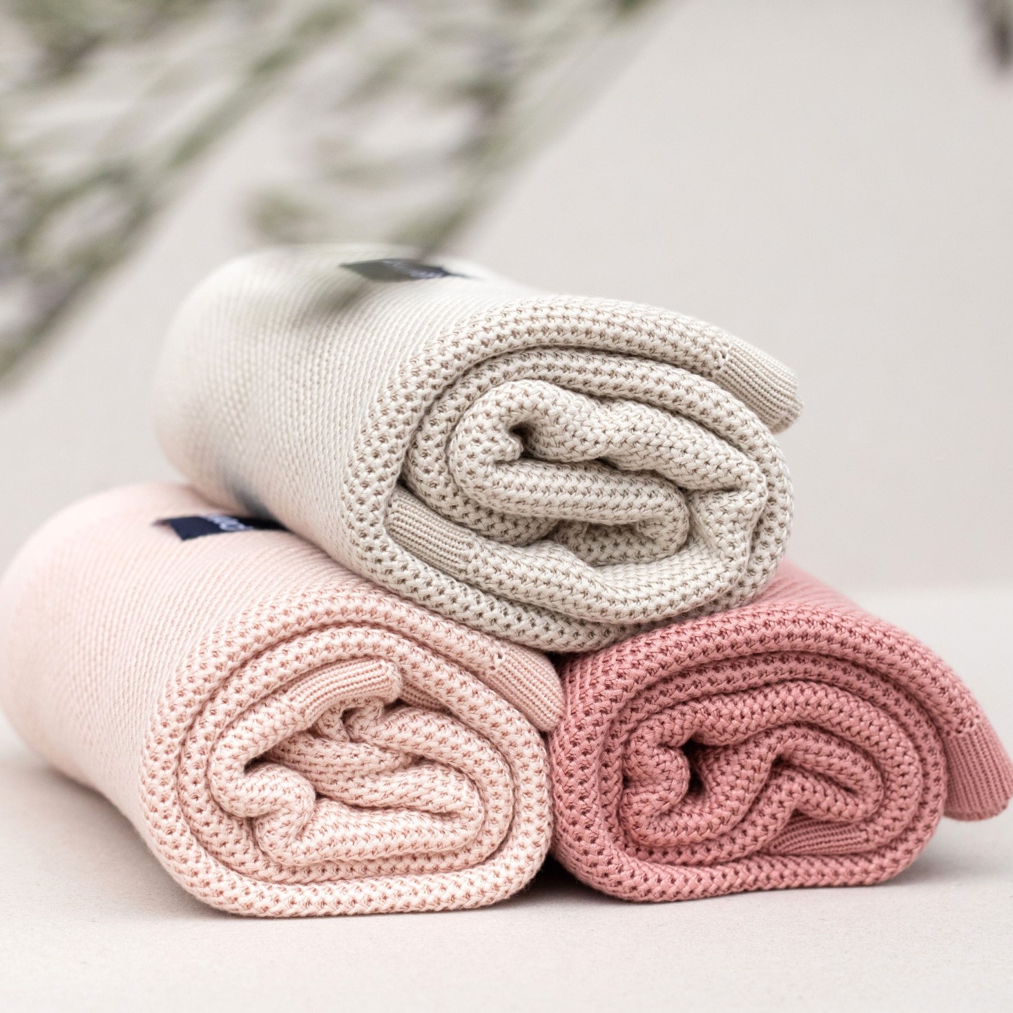 Poofi Kocyk bambusowy Faro Kokosowy 70x100cm