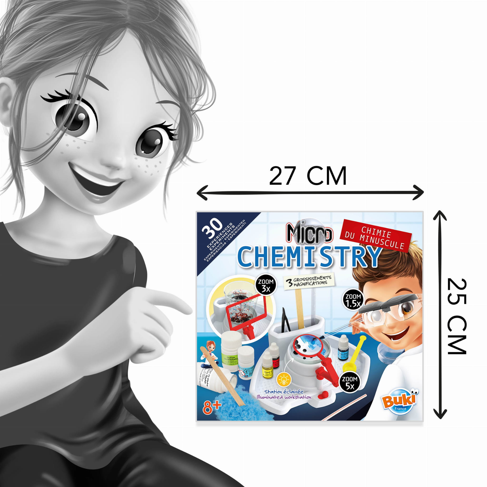 Buki Zestaw Chemia pod mikroskopem - 30 eksperymentów 8+