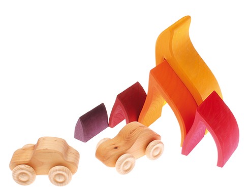 Grimm's Ogień 5-elementowy - Klocki Drewniane 1+