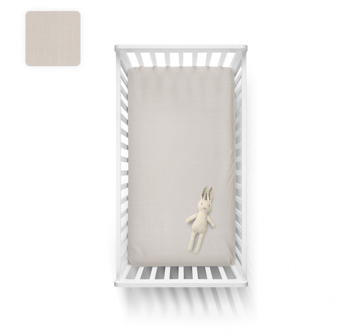 BabySteps Lniane Prześcieradło Dark Beige 60x120cm