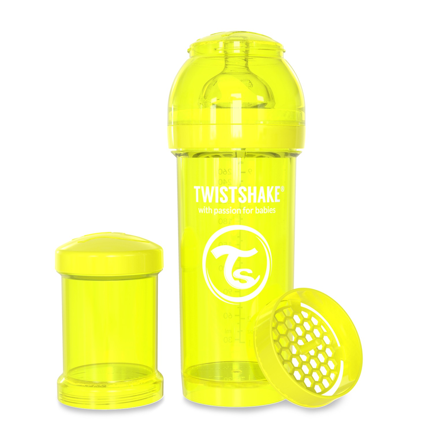 Twistshake Butelka antykolkowa 260ml żółta 2+ mies.