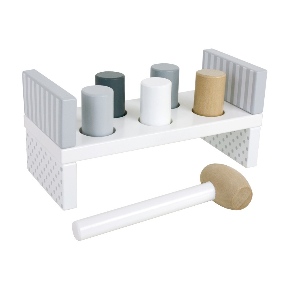 JaBaDaBaDo Wbijanka Przebijanka Biało-Szara 18m+