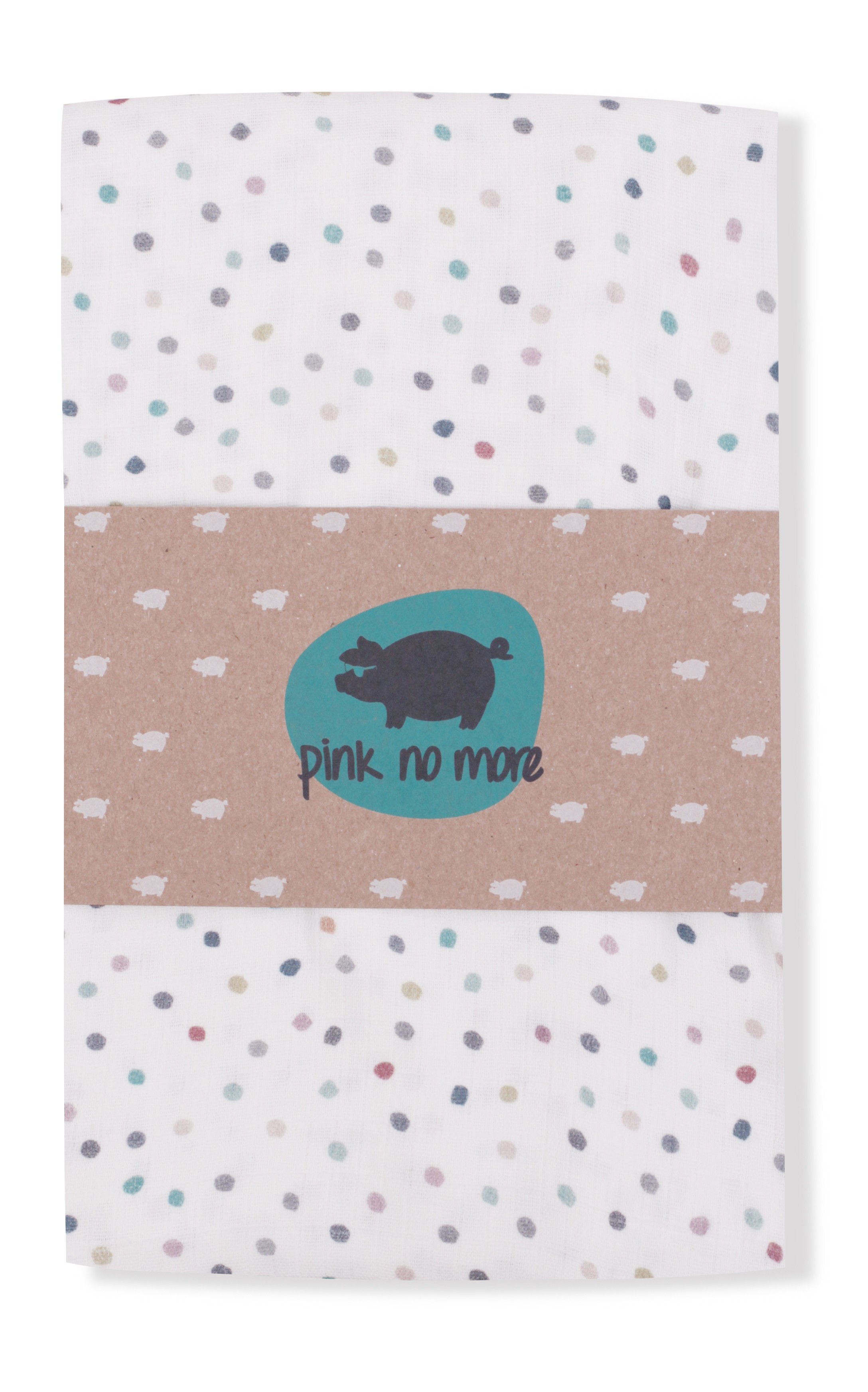 Muślinowa chusta otulacz Dots White 70x70cm