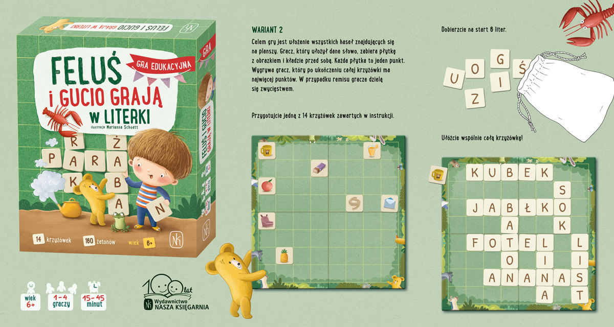Nasza Księgarnia Feluś i Gucio grają w literki +6