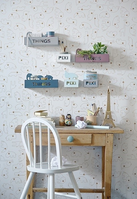 Done by Deer Półka Things Dark Powder 12x27x13cm