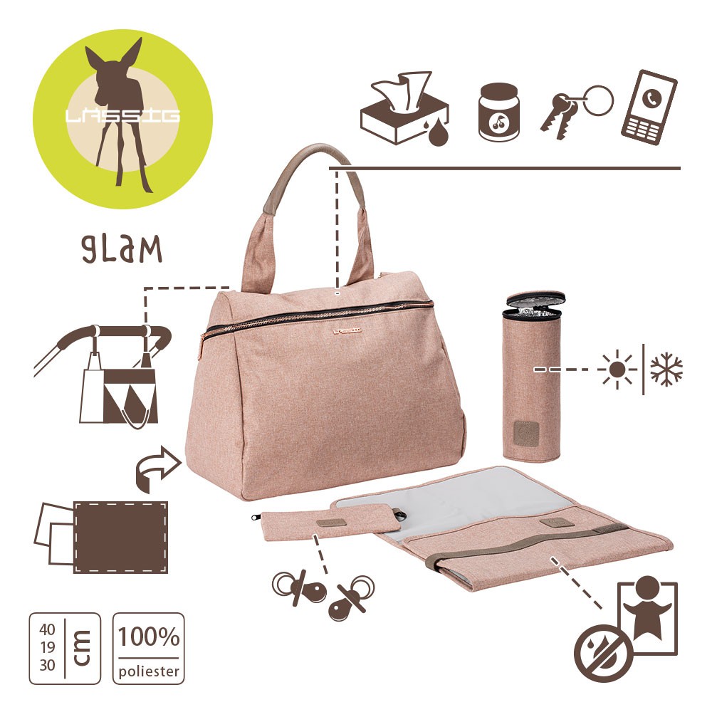 Lassig, Glam Label Torba z akcesoriami Rosie Rose