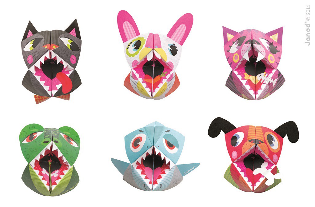 Janod Zestaw Kreatywny Origami Kolorowe Zwierzątka 6+ lat