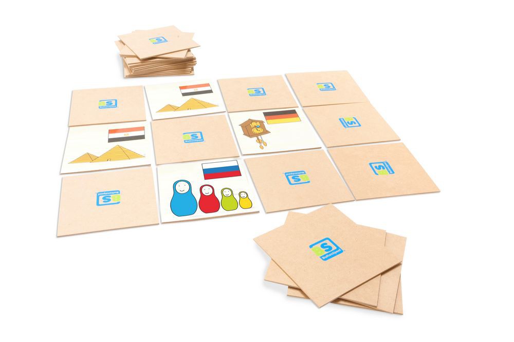 Gra Flagi Państw Drewniana 3+ | Edukacyjna