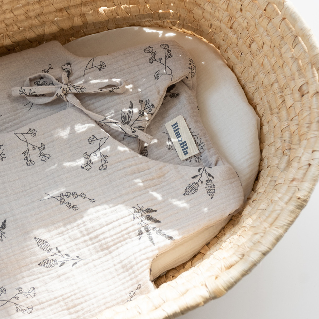 BimBla Śpiworek Niemowlęcy Botanical Beige 0-6m