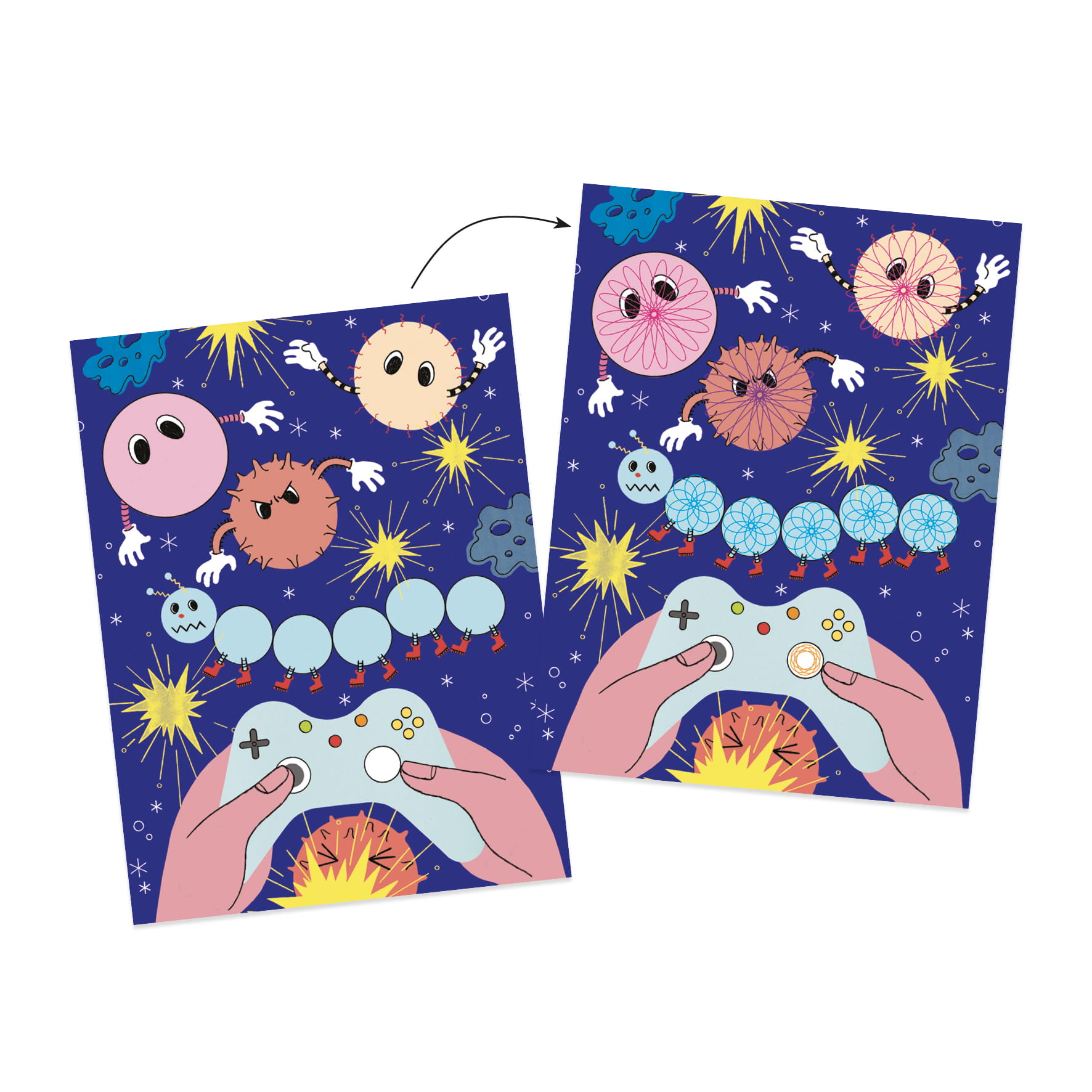 Djeco Zestaw Artystyczny Spirale Motywy 6+