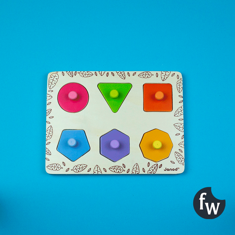 Janod Układanka Drewniana Zwierzęta z Dżungli 2+ | PS53866