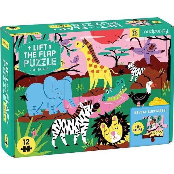 Mudpuppy, Puzzle z okienkami Safari 12el.