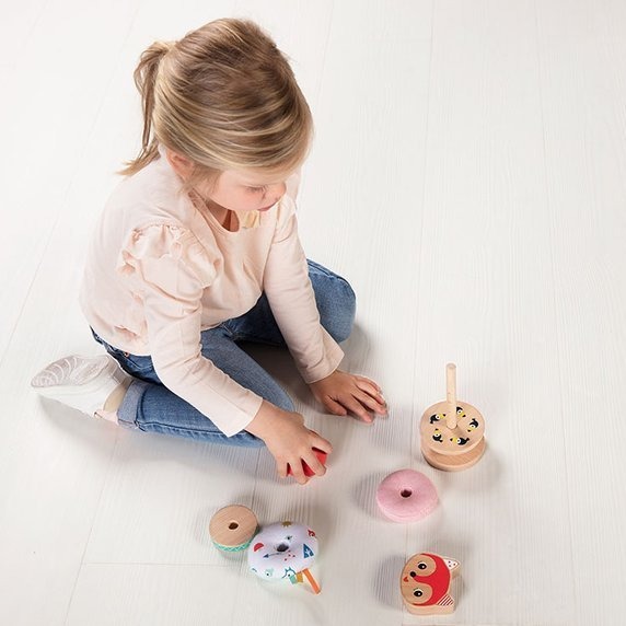 LILLIPUTIENS Piramida z klockami Lisiczka Alice 12m+