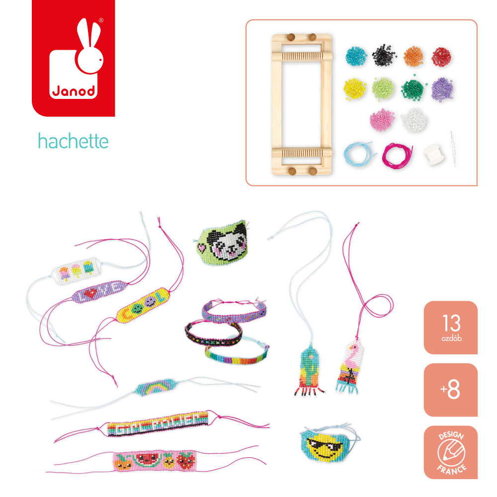 Janod Zestaw do tworzenia biżuterii z koralików 6+ | Fabryka Wafelków