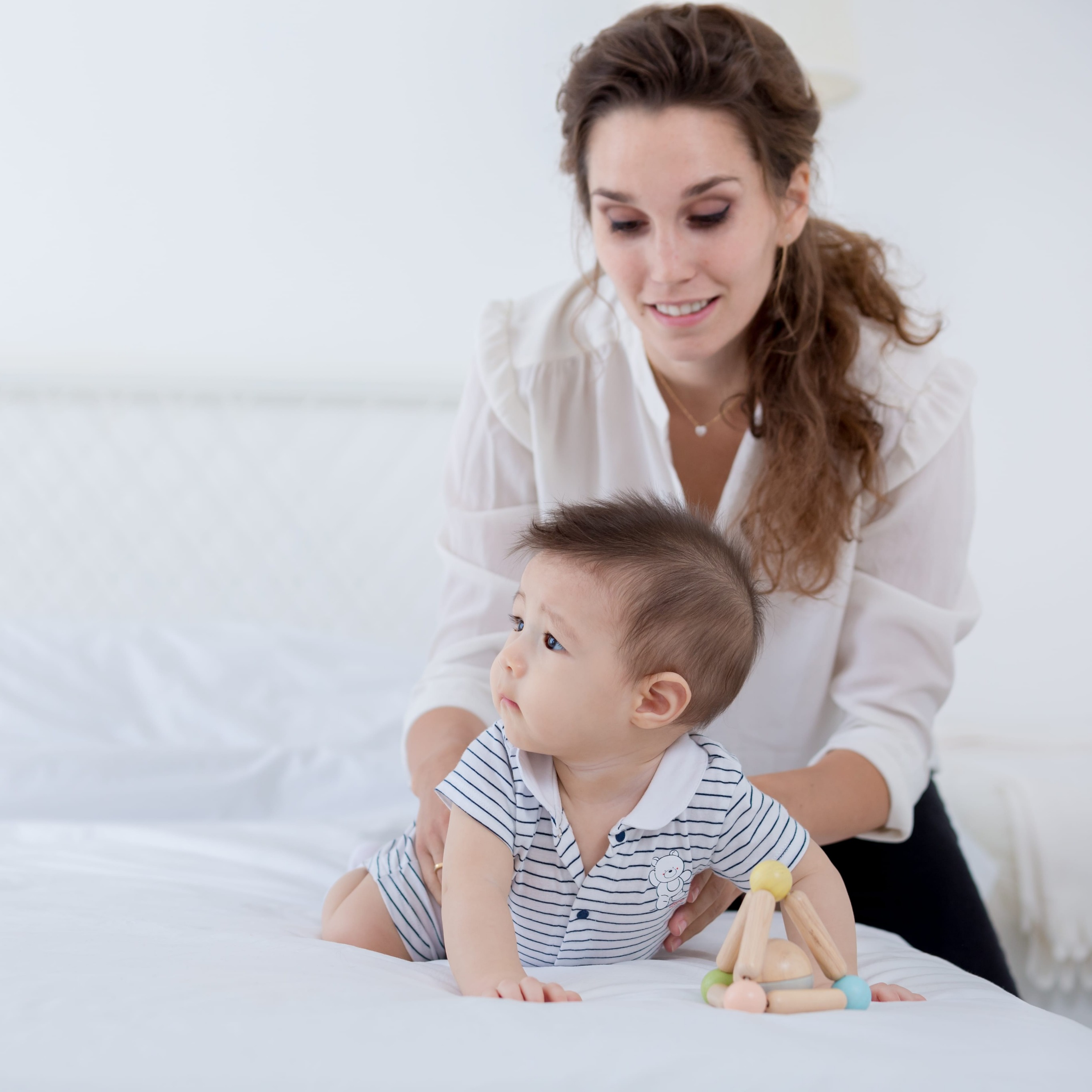 Plan Toys Pastelowa Grzechotka Piramidka 0+