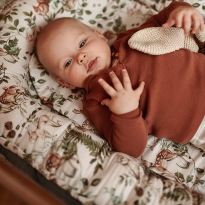 BabySteps Kokon niemowlęcy Animals garden light dark gray