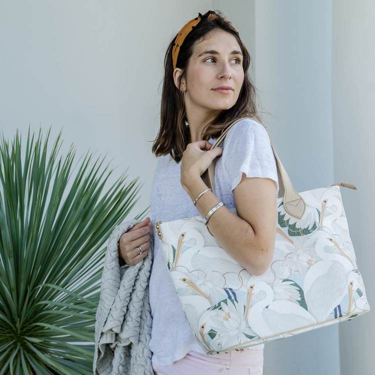 La Millou Torba Feeria Premium Large Heron In Cream Lotus | Torba dla mamy