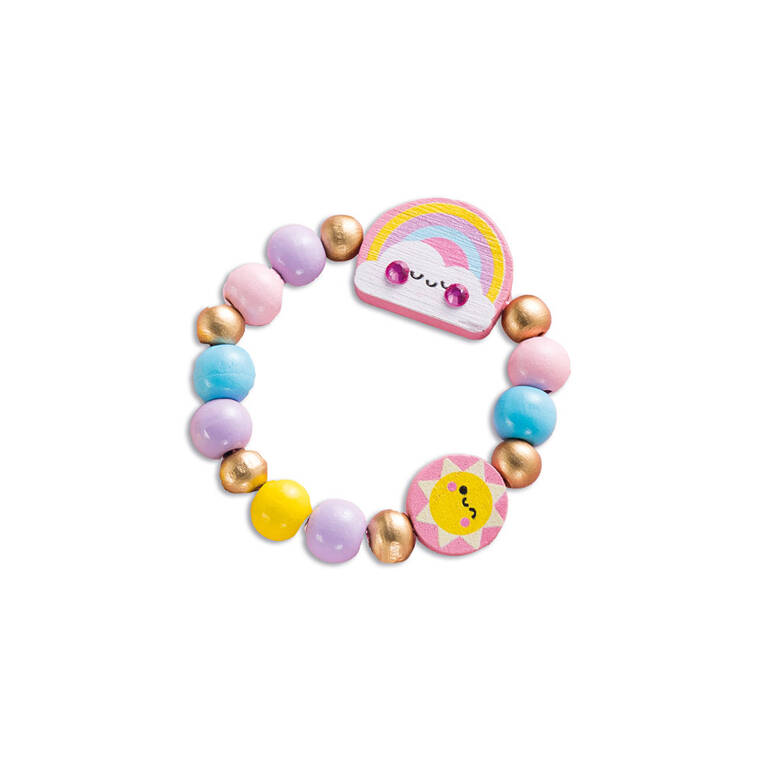 Janod Zestaw Biżuterii Drewniana Tęczowa Kraina 4+ | Fabryka Wafelków