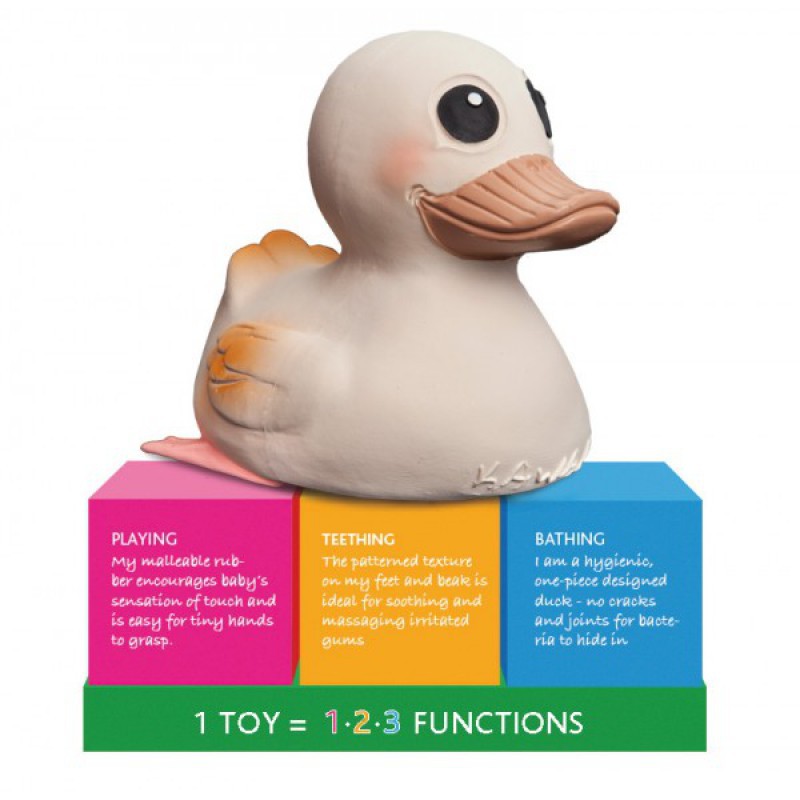 Hevea Zabawka Kawan Kaczka Naturalny Kauczuk 0+