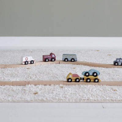 Little Dutch Zestaw 9 Pojazdów Drewnianych 3+