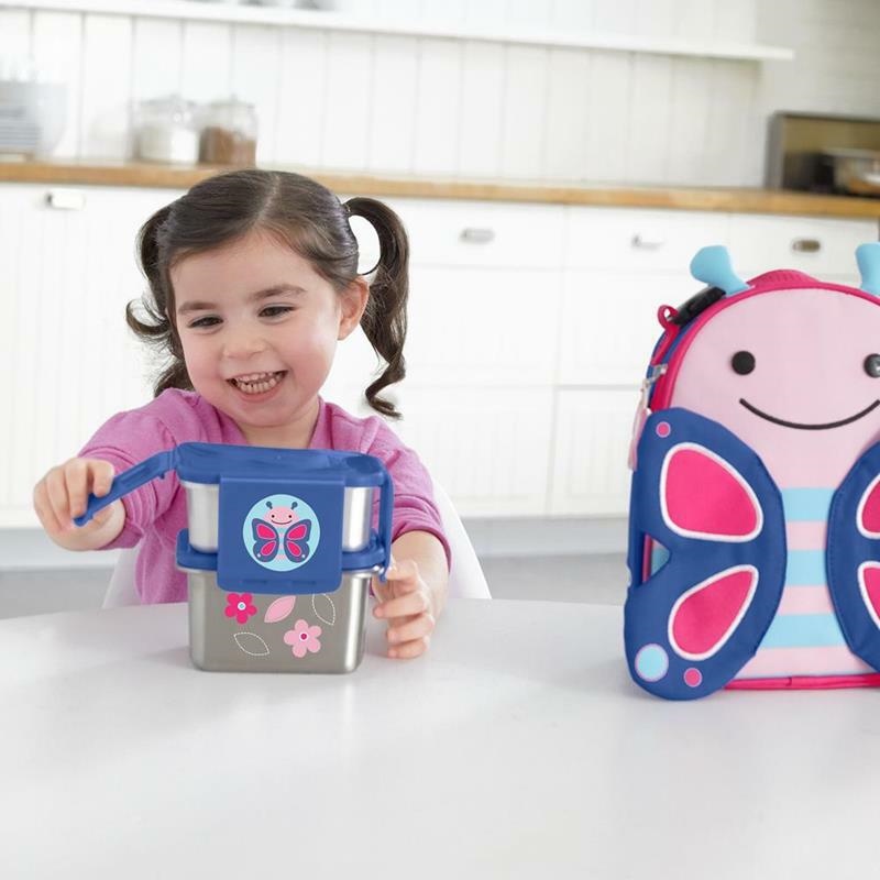 Skip Hop Pudełko Śniadaniowe Motyl - Stalowe 12m+