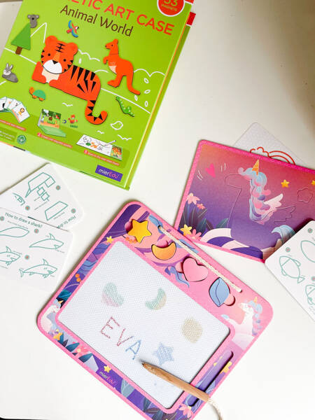 MierEdu Tablica Magnetyczna Znikopis Jednorożce 3+